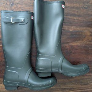 Hunter Men's Black Rain Boots